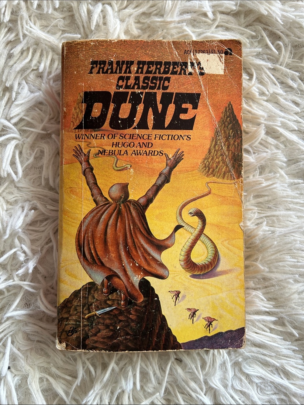 Dune BOOK 1 by Frank Herbert — Classic Edition (Orange), pocket size, vintage